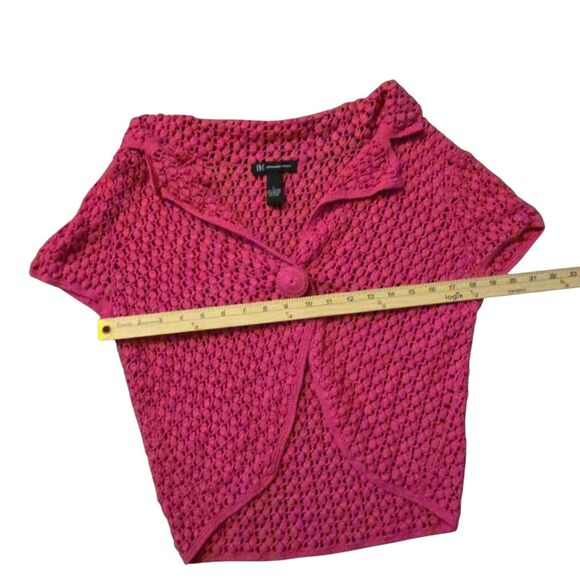 Y2K Inc Sweater Vest Size L Petal Pink Crocheted Coastal Beachy Festival 90's - Picture 5 of 5